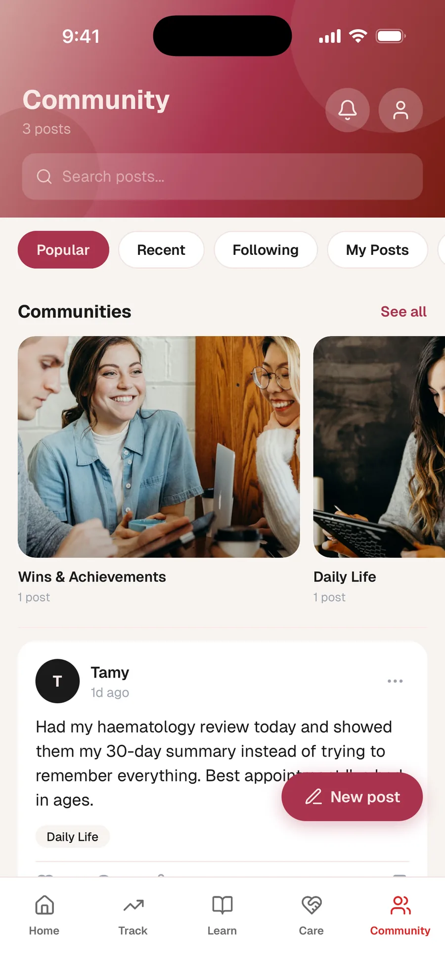Community illustrative beta screenshot
