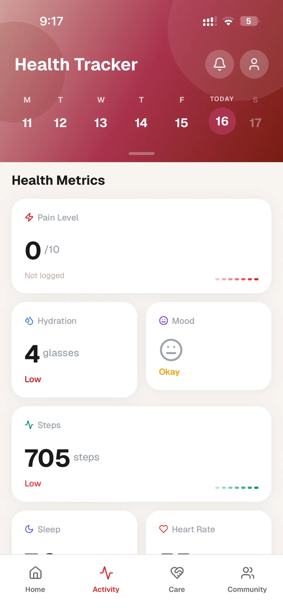 Health Trends screenshot